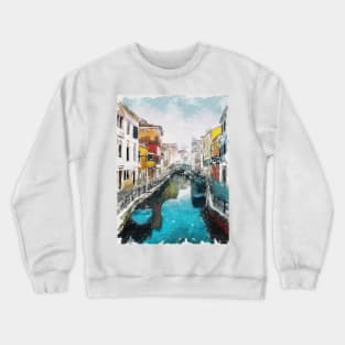 Burano Canal Venice Italy Crewneck Sweatshirt